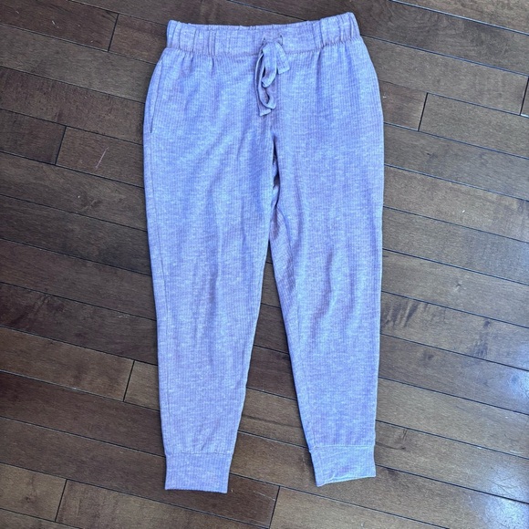 Jockey Pants - Jockey Pink Ribbed Joggers Sleep Pants Sweatpants Small